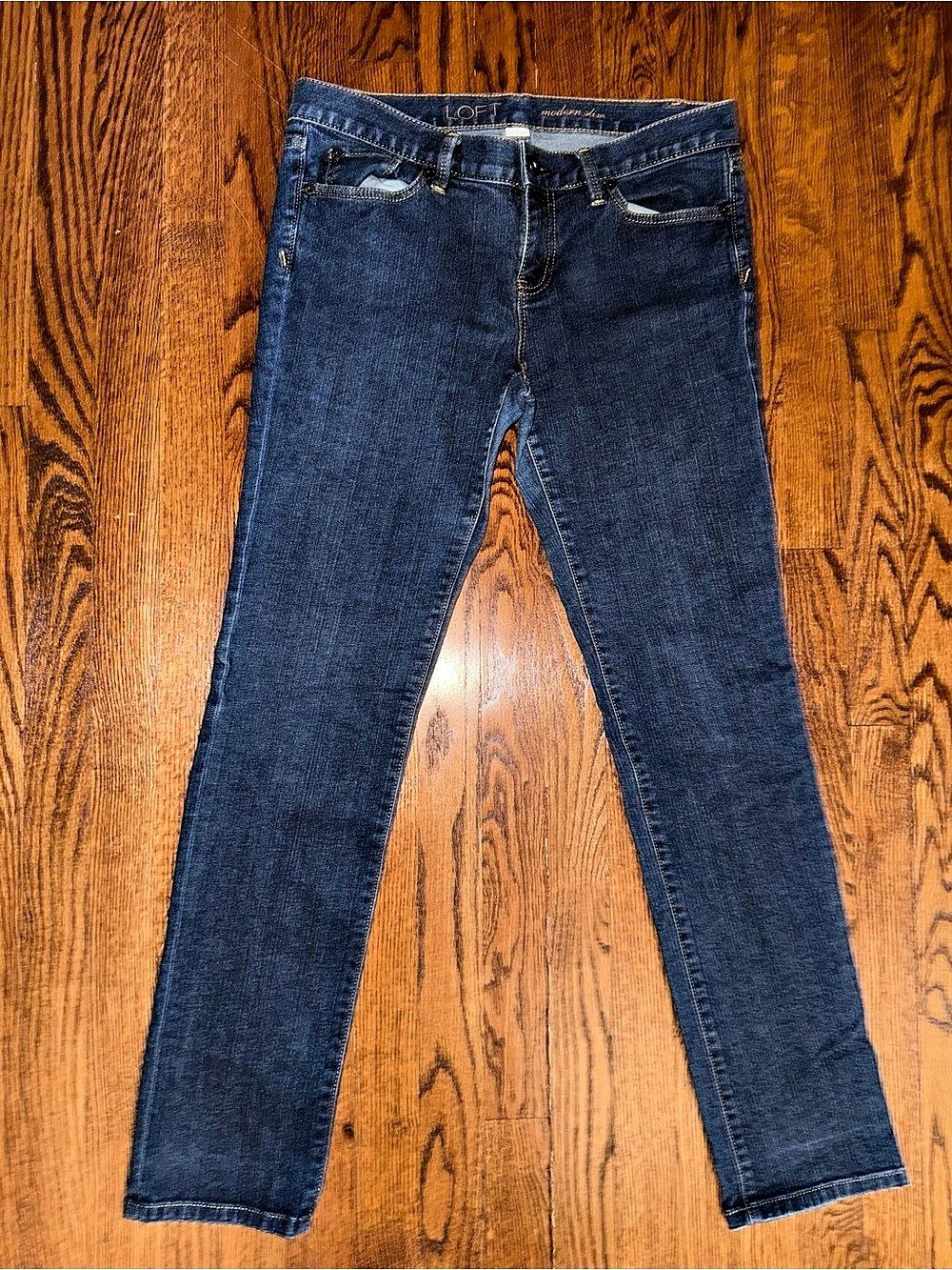LOFT Modern Slim Jeans Skinny Blue Waist